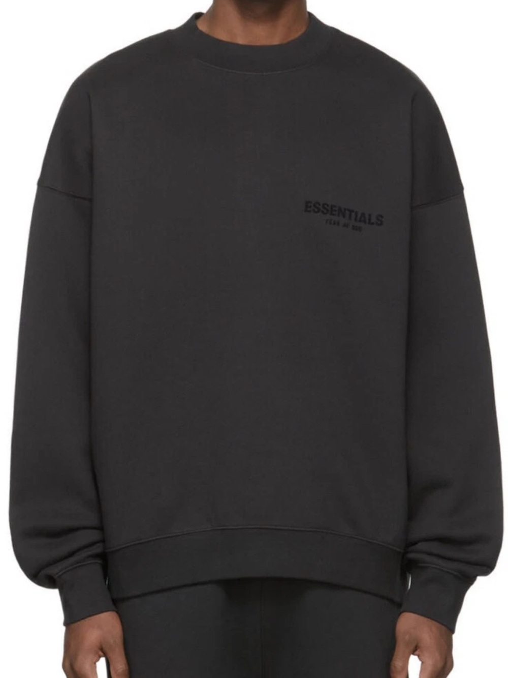 Essentials of god Men's Charcoal Gray Crewneck Sweatshirt